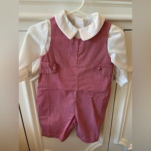 Petit Pomme 6M long all Jon Jon with attached undershirt